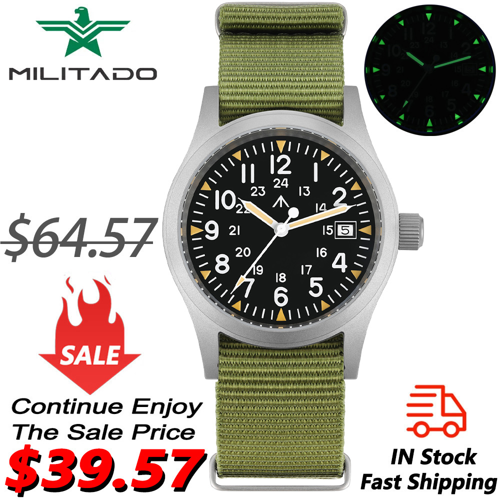 Vintage Watch Crystal - Militado ML05 Military Watch Ronda 515