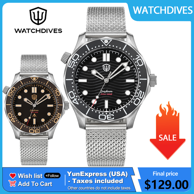 Vintage Collectible Watches - Watchdives 42mm Titanium Dive Watch NTTD