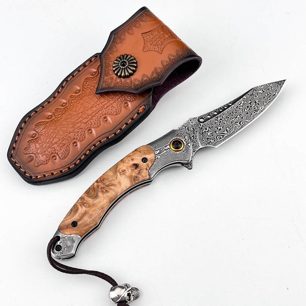 High Hardness Damascus Pattern - đánh giá và giá Vintage Collectible Pocket Knives