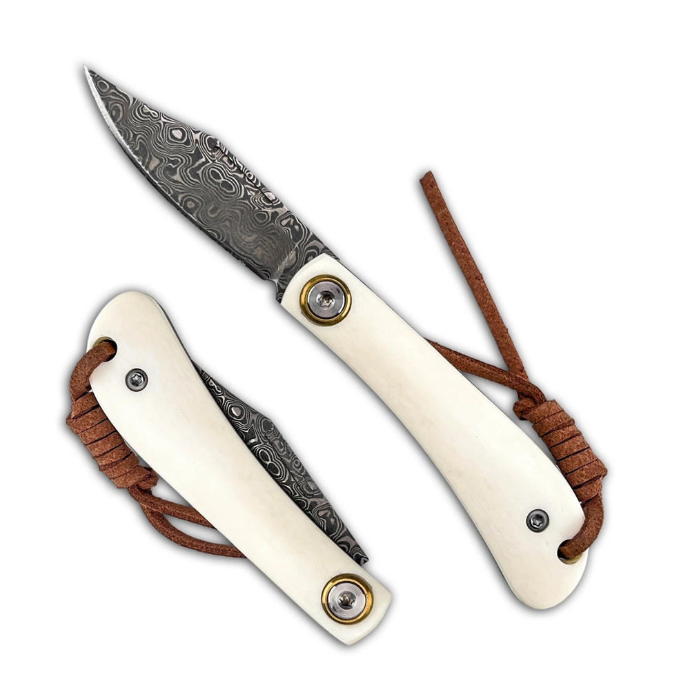 Vintage Damascus Folding EDC P - đánh giá và giá Vintage Collectible Pocket Knives