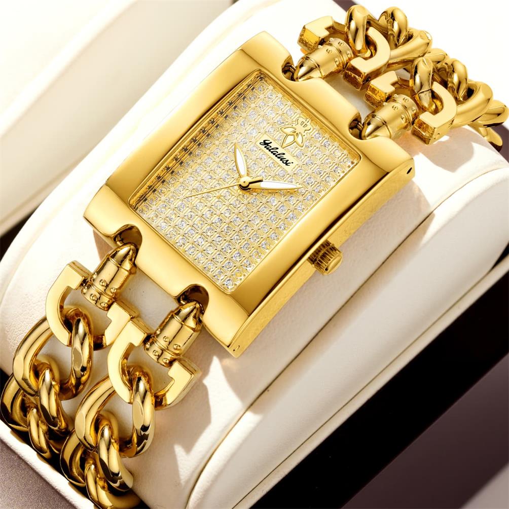YaLaLuSi Chunky Double U Link  - đánh giá và giá Vintage Watch Crystal