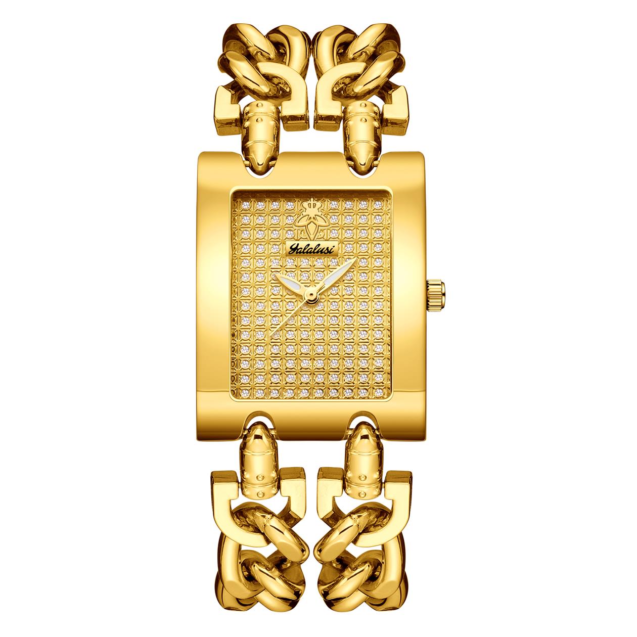 YaLaLuSi Chunky Double U Link  - đánh giá và giá Vintage Watch Crystal